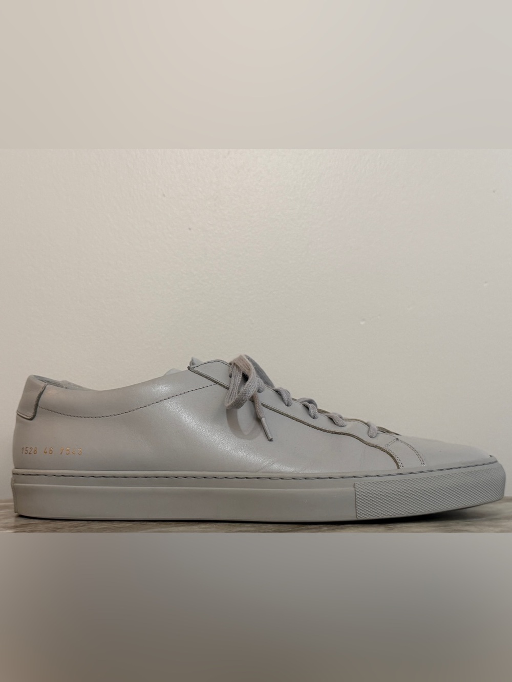 COMMON PROJECTS ORIGINAL ACHILLES LOW GRAY LEATHER 13 46 MINIMALIST $500 ITALY